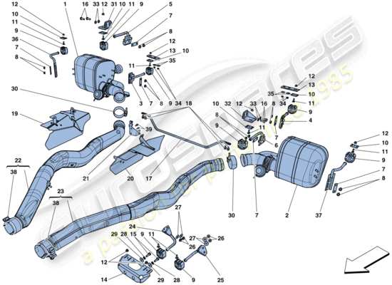 a part diagram from the Ferrari 812 parts catalogue