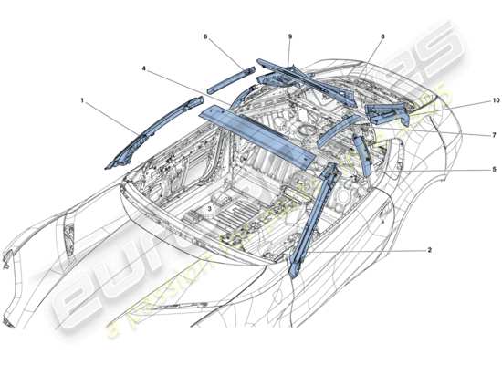 a part diagram from the Ferrari 812 parts catalogue