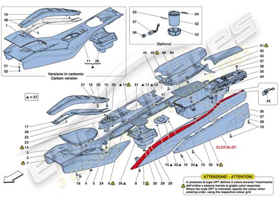 a part diagram from the Ferrari 812 parts catalogue