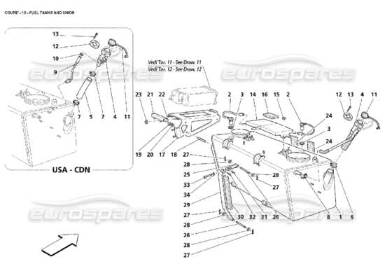 a part diagram from the Maserati 4200 parts catalogue