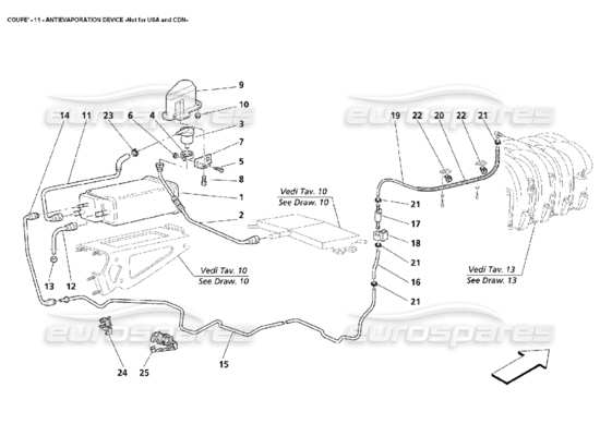 a part diagram from the Maserati 4200 parts catalogue