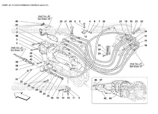 a part diagram from the Maserati 4200 parts catalogue