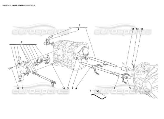 a part diagram from the Maserati 4200 parts catalogue