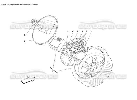 a part diagram from the Maserati 4200 parts catalogue