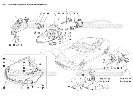 a part diagram from the Maserati 4200 parts catalogue