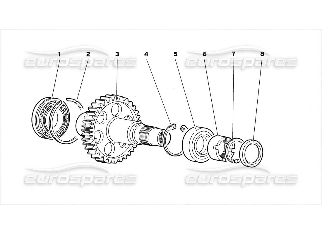 Lamborghini Diablo GT (1999) Gear Trasmission End Parts Diagram