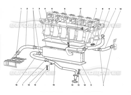 a part diagram from the Lamborghini Diablo parts catalogue