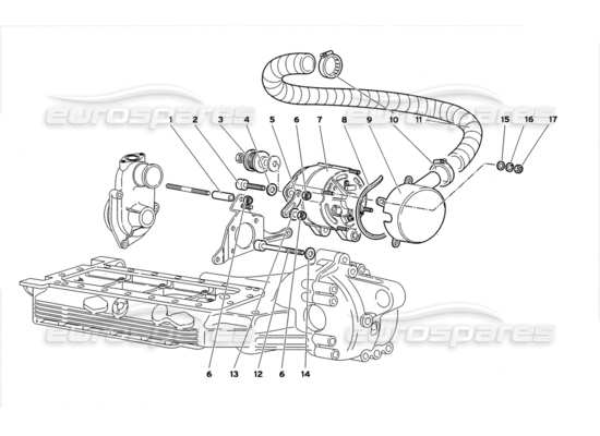 a part diagram from the Lamborghini Diablo parts catalogue