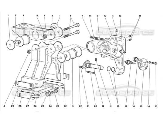 a part diagram from the Lamborghini Diablo parts catalogue