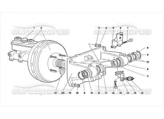 a part diagram from the Lamborghini Diablo parts catalogue