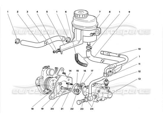 a part diagram from the Lamborghini Diablo parts catalogue