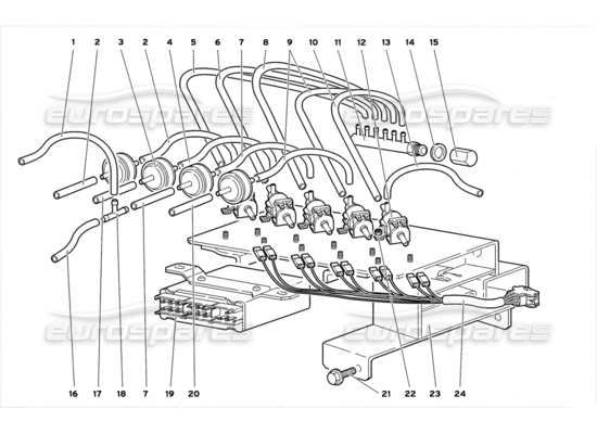 a part diagram from the Lamborghini Diablo parts catalogue