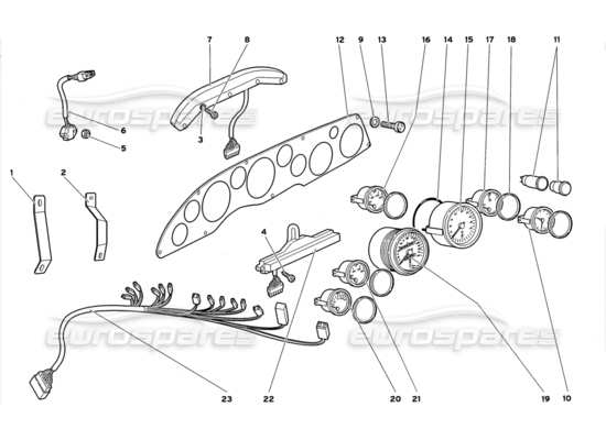 a part diagram from the Lamborghini Diablo parts catalogue