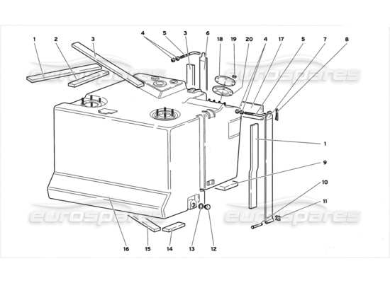 a part diagram from the Lamborghini Diablo parts catalogue