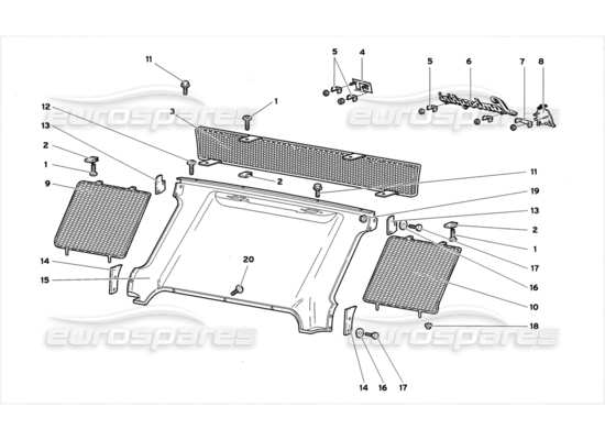 a part diagram from the Lamborghini Diablo parts catalogue