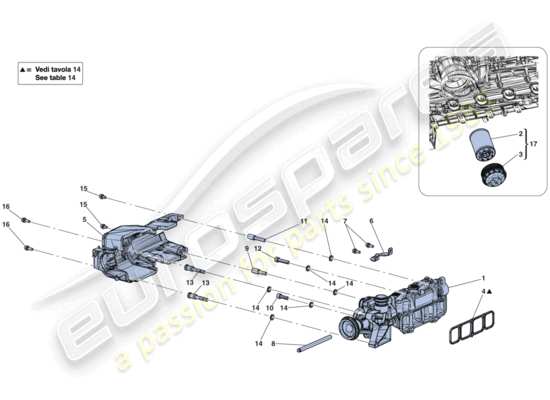 a part diagram from the Ferrari LaFerrari parts catalogue