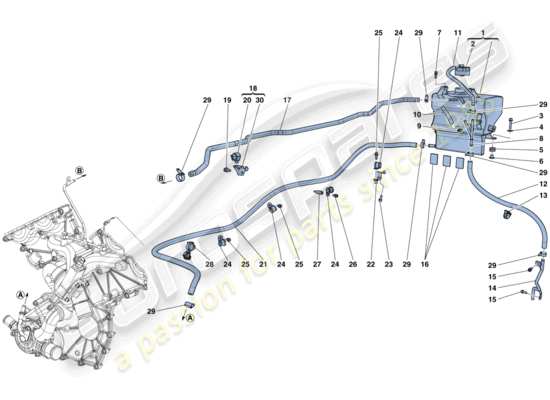 a part diagram from the Ferrari LaFerrari parts catalogue