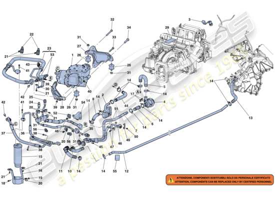 a part diagram from the Ferrari LaFerrari parts catalogue