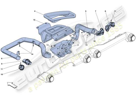 a part diagram from the Ferrari LaFerrari parts catalogue