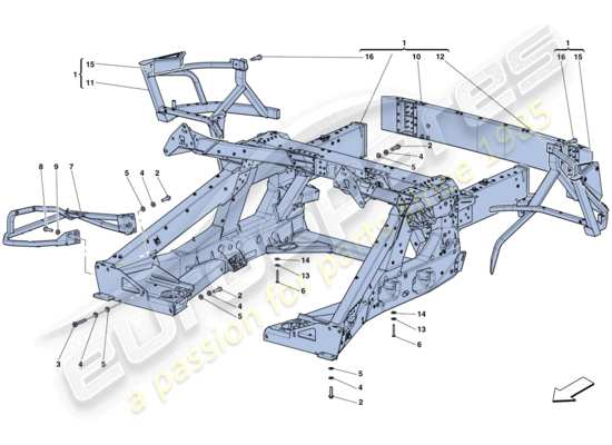 a part diagram from the Ferrari LaFerrari parts catalogue