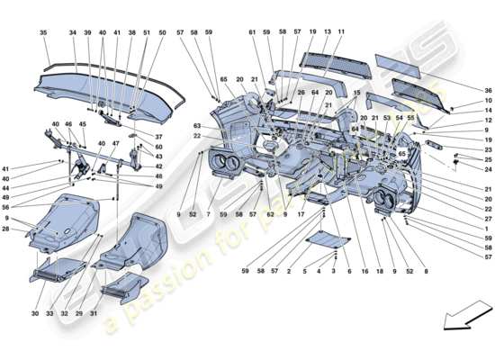 a part diagram from the Ferrari LaFerrari parts catalogue