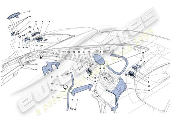 a part diagram from the Ferrari LaFerrari parts catalogue