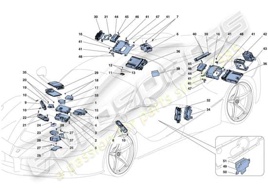 a part diagram from the Ferrari LaFerrari parts catalogue