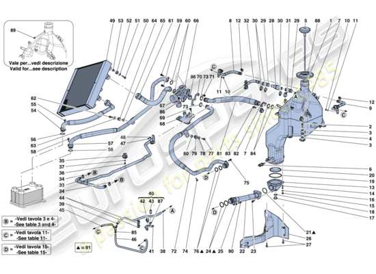 a part diagram from the Ferrari LaFerrari parts catalogue