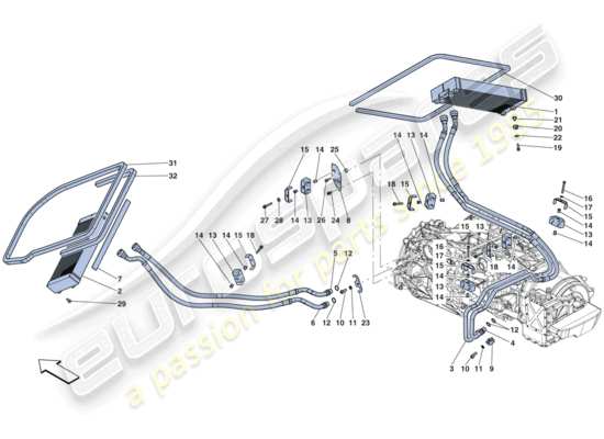 a part diagram from the Ferrari LaFerrari parts catalogue