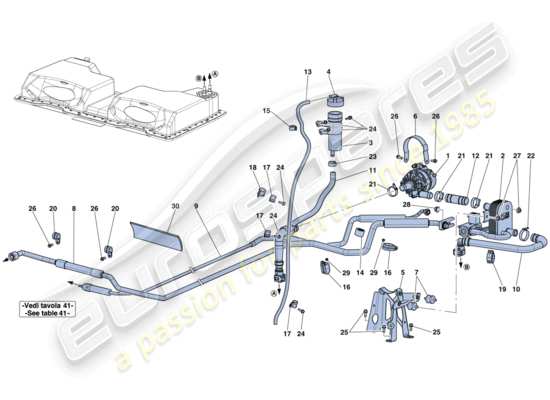 a part diagram from the Ferrari LaFerrari parts catalogue