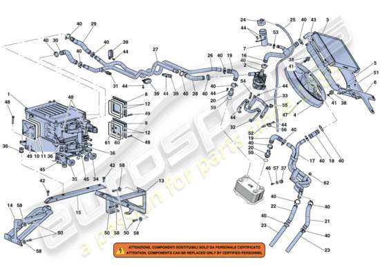 a part diagram from the Ferrari LaFerrari parts catalogue