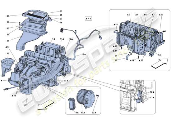 a part diagram from the Ferrari LaFerrari parts catalogue