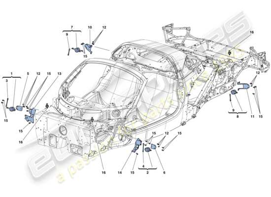 a part diagram from the Ferrari LaFerrari parts catalogue