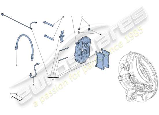 a part diagram from the Ferrari GTC4 parts catalogue