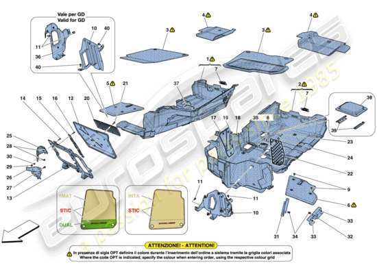 a part diagram from the Ferrari GTC4 parts catalogue