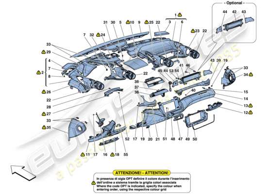 a part diagram from the Ferrari GTC4 parts catalogue