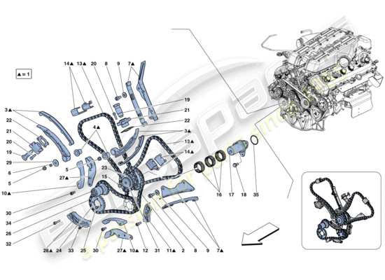 a part diagram from the Ferrari GTC4 parts catalogue