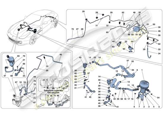 a part diagram from the Ferrari GTC4 parts catalogue