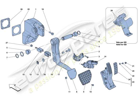 a part diagram from the Ferrari GTC4 parts catalogue