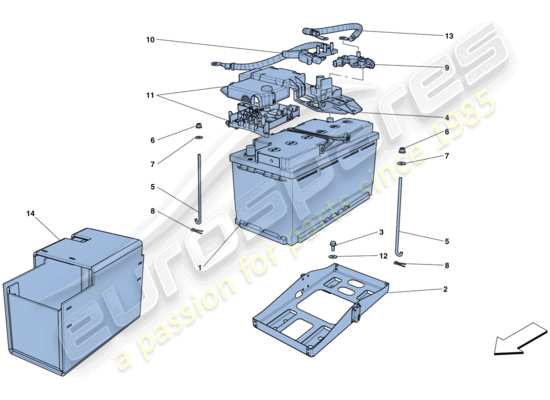 a part diagram from the Ferrari GTC4 parts catalogue