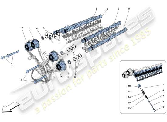 a part diagram from the Ferrari GTC4 parts catalogue