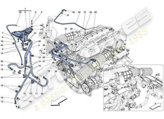 a part diagram from the Ferrari GTC4 parts catalogue