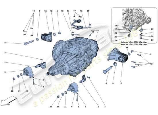 a part diagram from the Ferrari GTC4 parts catalogue