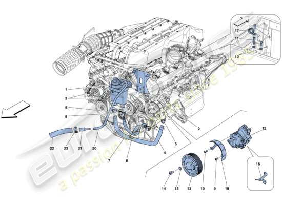 a part diagram from the Ferrari GTC4 parts catalogue