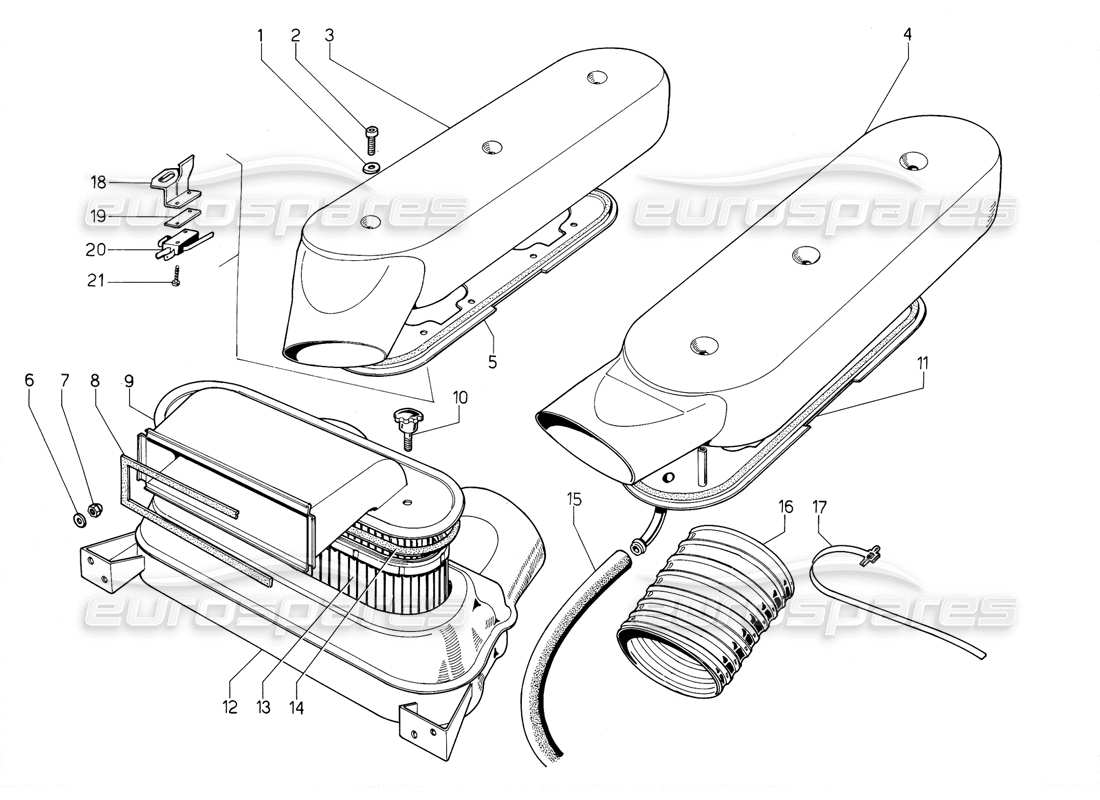 Lamborghini Jalpa 3.5 (1984) fuel system Parts Diagram