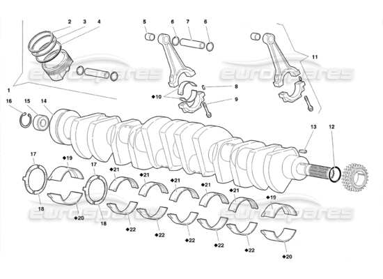 a part diagram from the Lamborghini Diablo parts catalogue