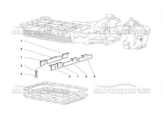 a part diagram from the Lamborghini Diablo parts catalogue