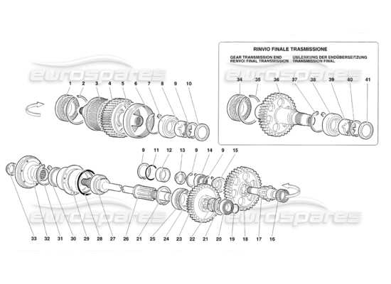 a part diagram from the Lamborghini Diablo parts catalogue