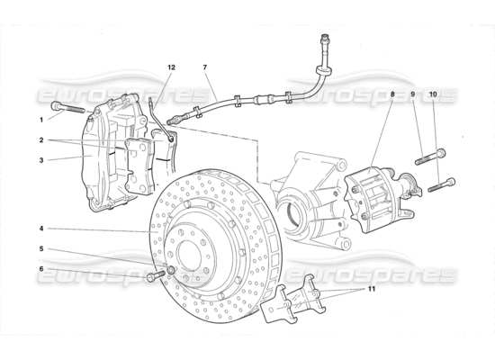 a part diagram from the Lamborghini Diablo parts catalogue