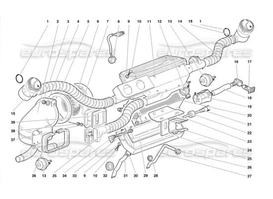 a part diagram from the Lamborghini Diablo parts catalogue